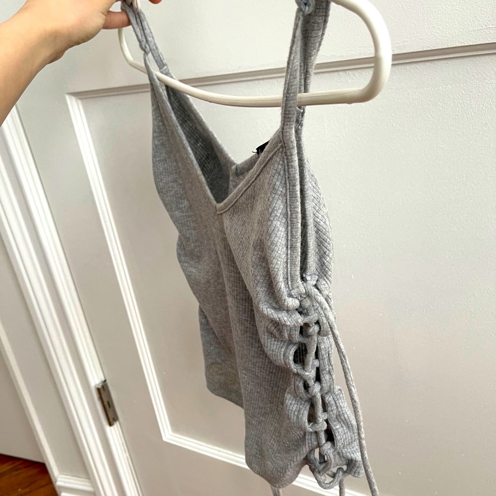 drawstring side sleeveless